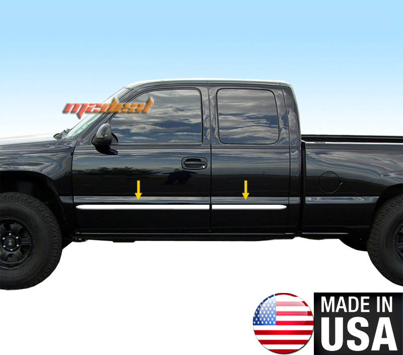 For 9906 Siverado/Sierra 4Door Ext Cab Short Bed Side Molding Trim 1.5