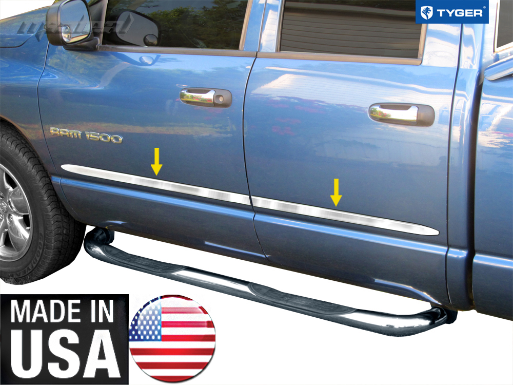 Dodge Ram 1500/0309 2500 Quad Cab Short Bed Body Side Molding 1.5" 4PC