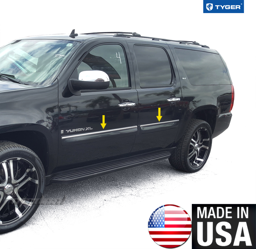 TYGER For 0709 GMC Yukon XL Body Side Molding Trim Top 3/4" Wide 4PC