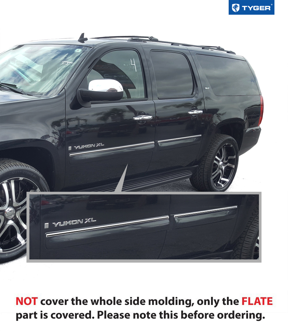 TYGER For 0709 GMC Yukon XL Body Side Molding Trim Top 3/4" Wide 4PC