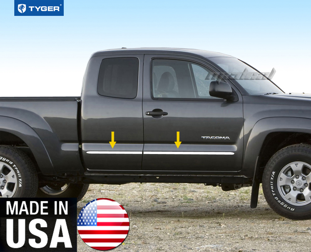 TYGER For Generic Body Side Molding Trim Toyota 052015 Ext Cab
