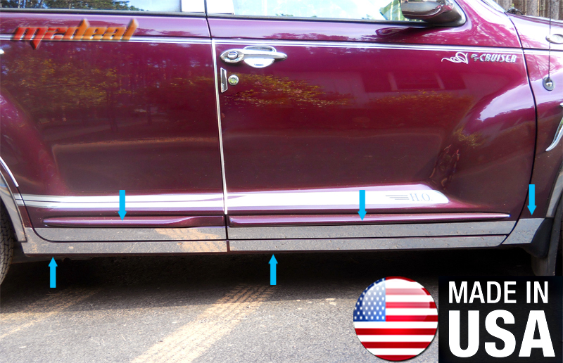 TYGER For 20002009 Chrysler PT Cruiser Lower Rocker Panel Molding Trim