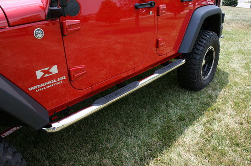 0207 Jeep Liberty (Without Mudflaps) 3" Side Armor Step Nerf Bars S/S