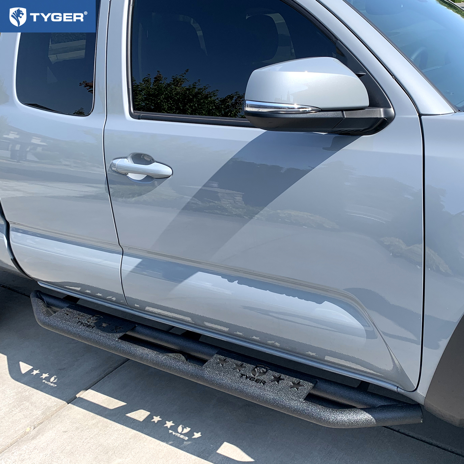 TYGER Star Armor Fit 20052017 Access Cab Black Side Step Nerf