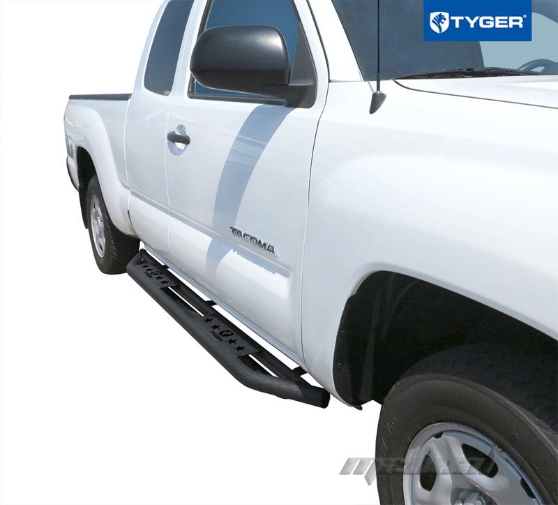 TYGER Star Armor Fit 20052017 Access Cab Black Side Step Nerf Bars eBay