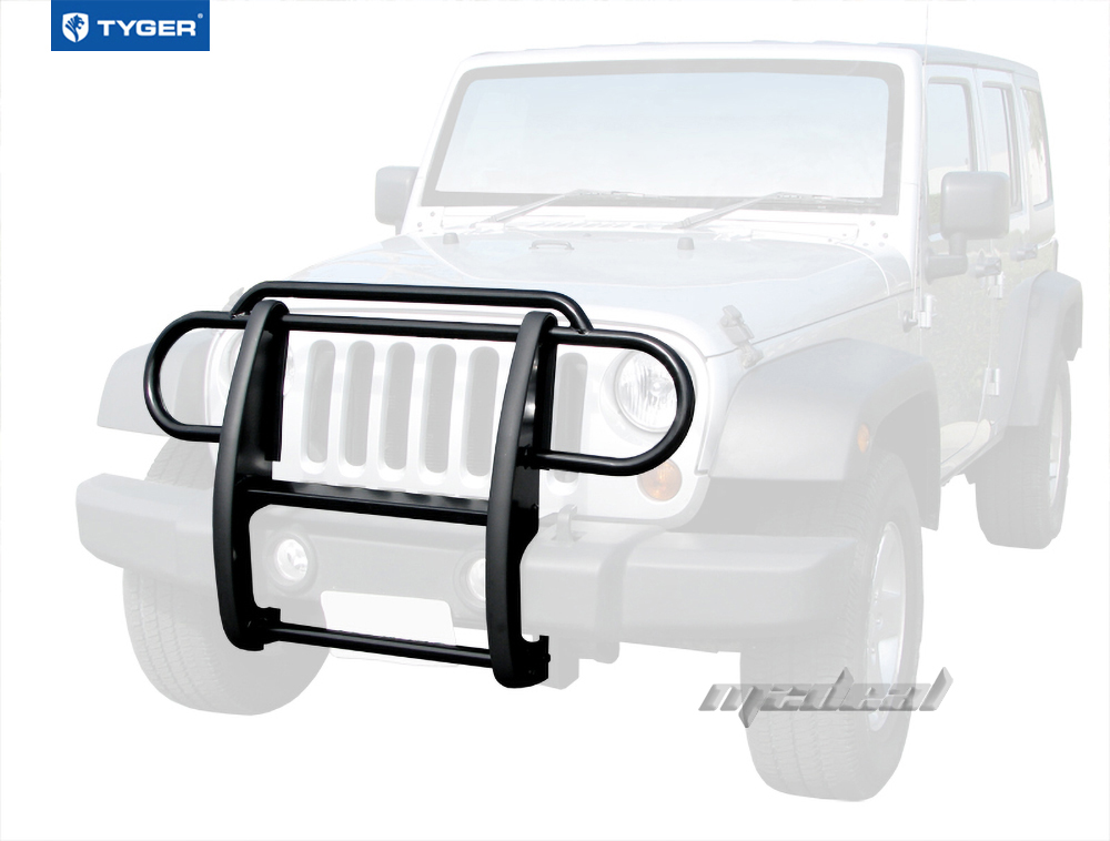 TYGER Black Grille Saver Bumper Brush Guard 0714 Jeep Wrangler JK