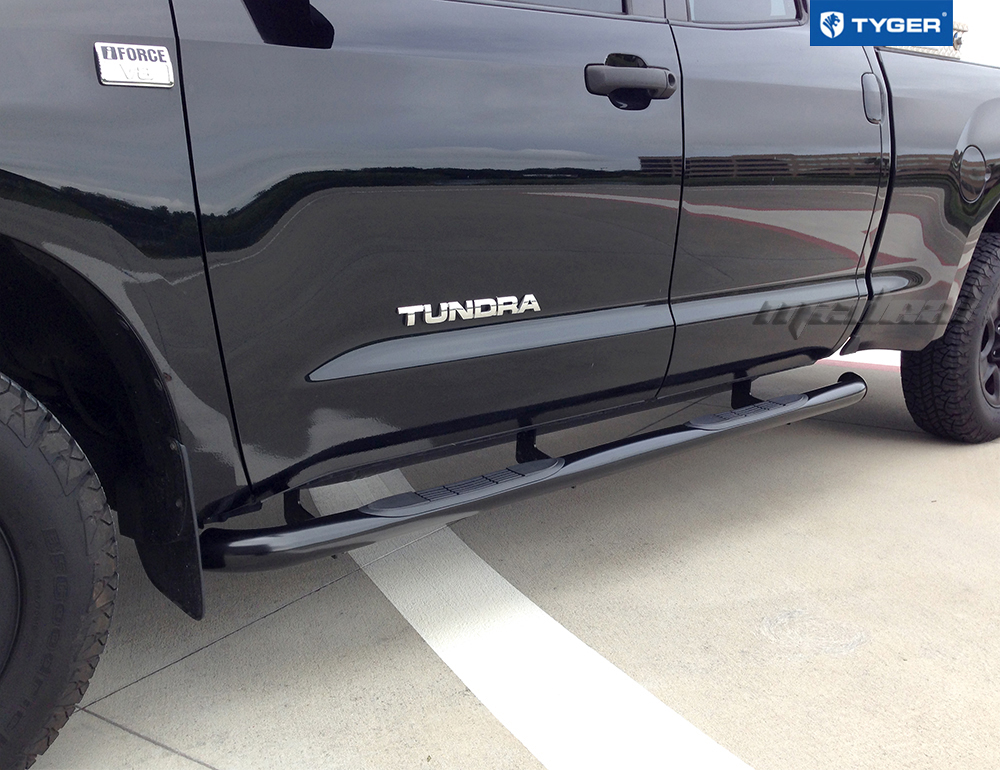 Fit 20072017 Toyota Tundra Double Cab 3'' Black Side Step Nerf Bars eBay