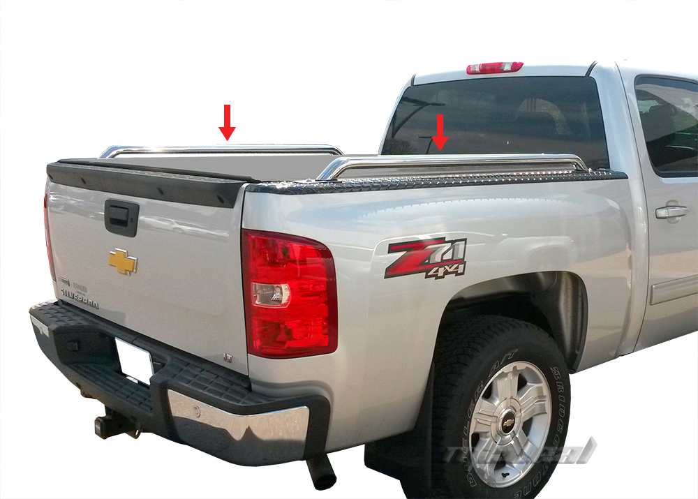 New 2pcs Stainless Truck Bed Rails For 20072013 Silverado 66inch (=5