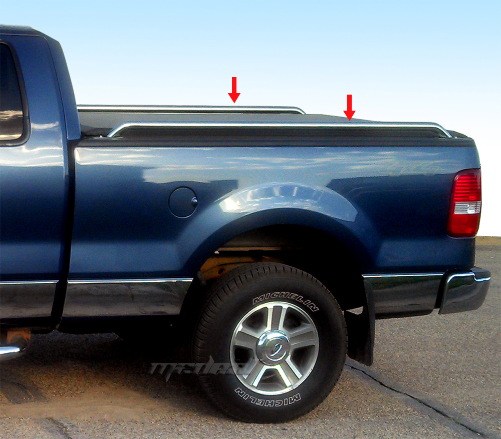 New 2pcs Stainless Truck Bed Rails For 9714 Ford F150 78inch(=6.5feet