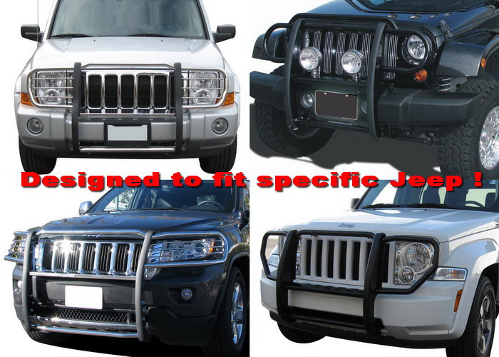 Black Grille Saver Bumper Brush Guard 0510 Jeep Grand Cherokee Brand